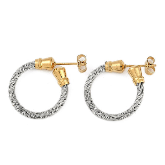 Cable Wire Hoop Earrings