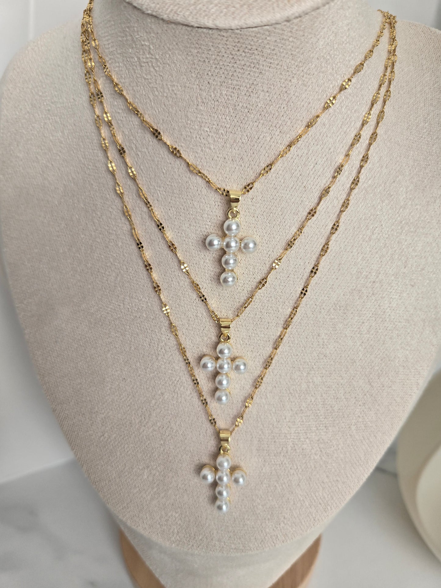 Pearl Cross Necklace