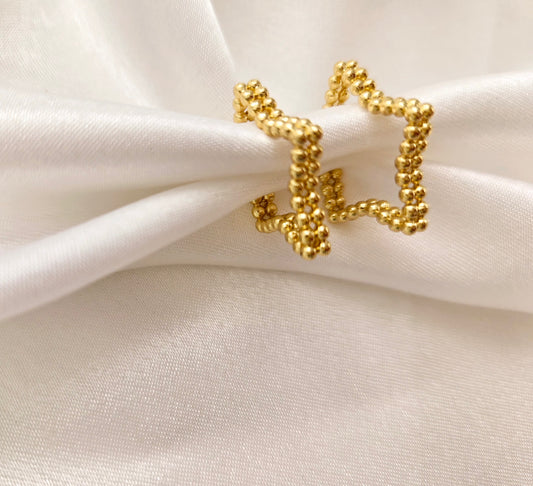 Golden Star Ball Earrings