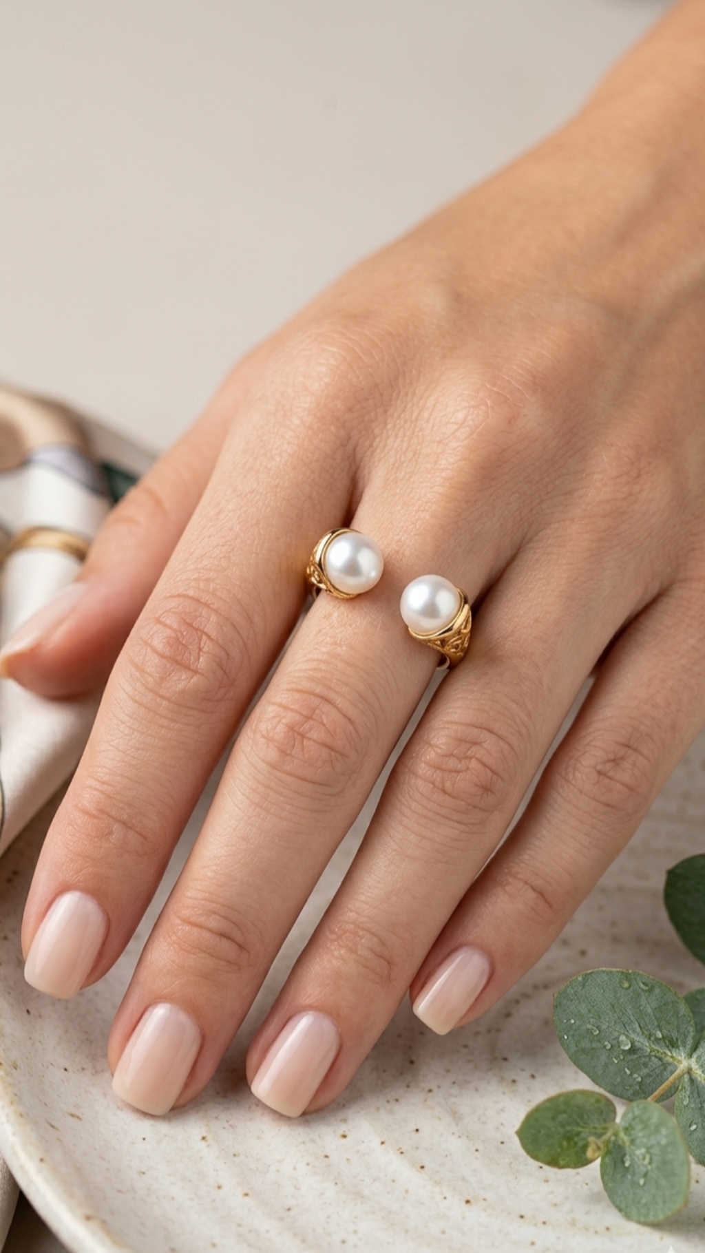 DOUBLE PEARL RING