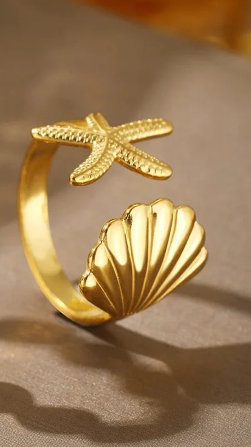 STARFISH & SHELL RING