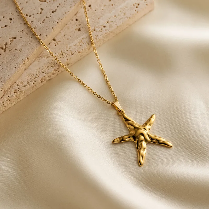 GOLD STARFISH NECKLACE