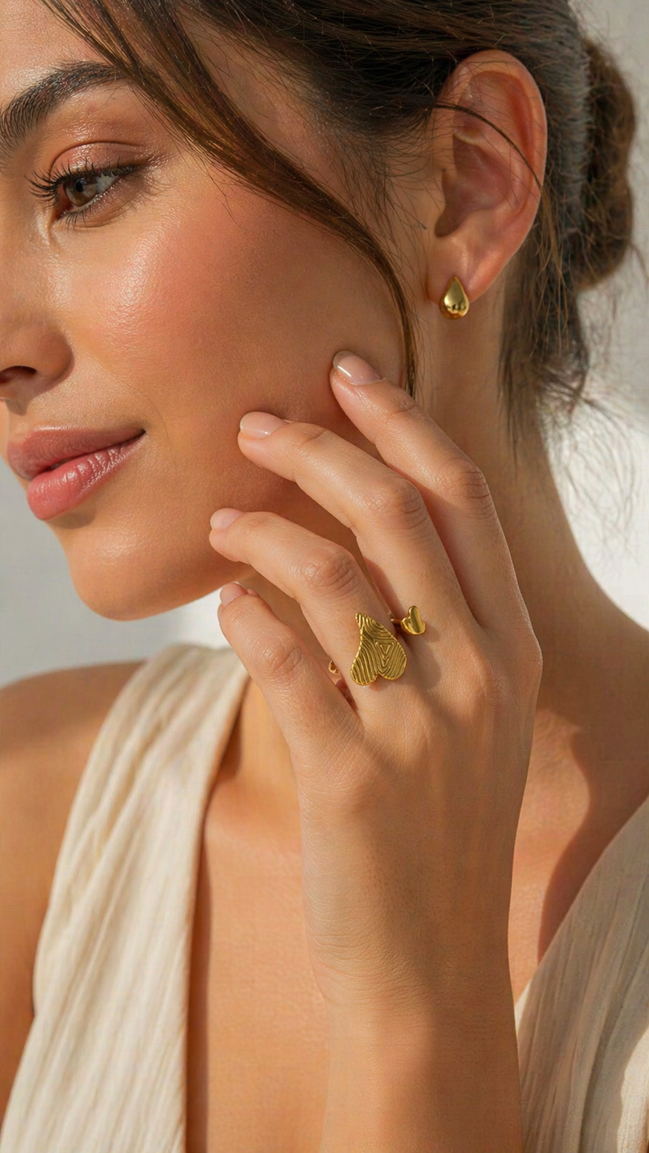 HEART CUFF RING