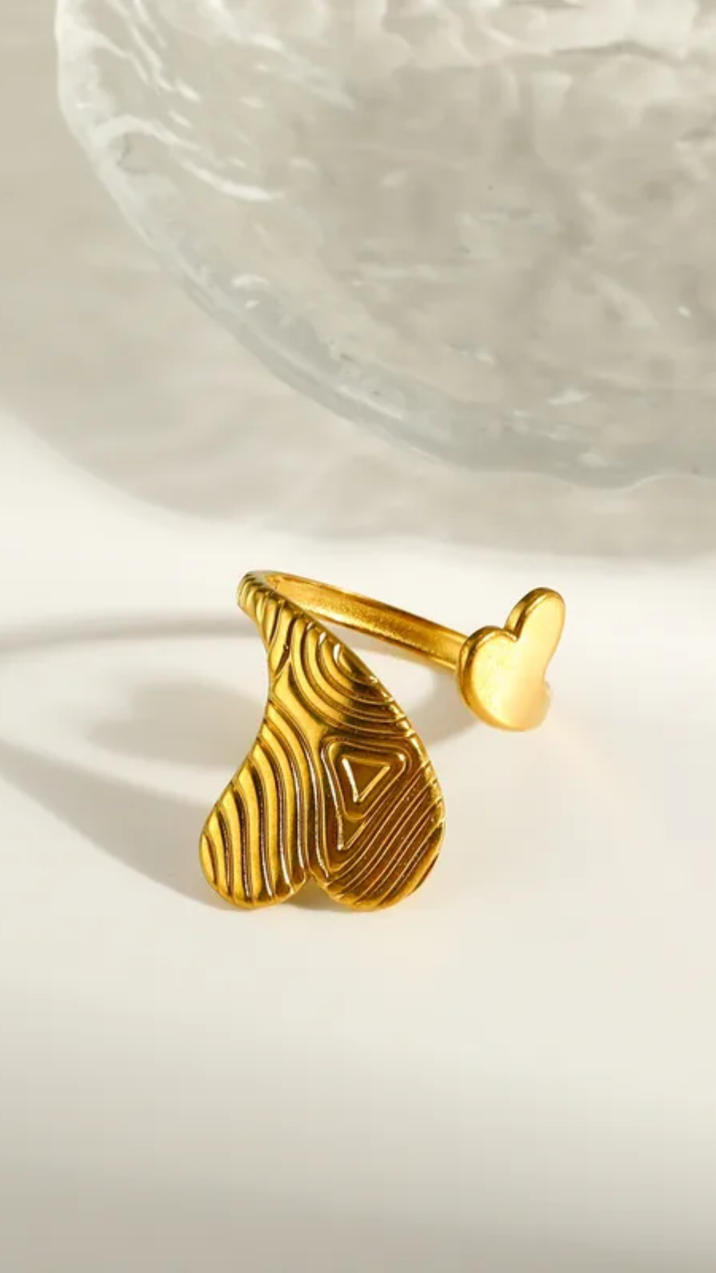HEART CUFF RING