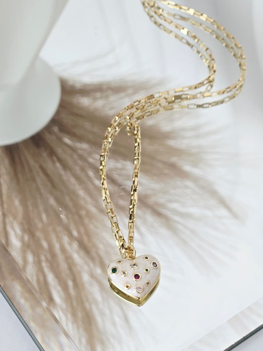 Zircon Heart Necklace