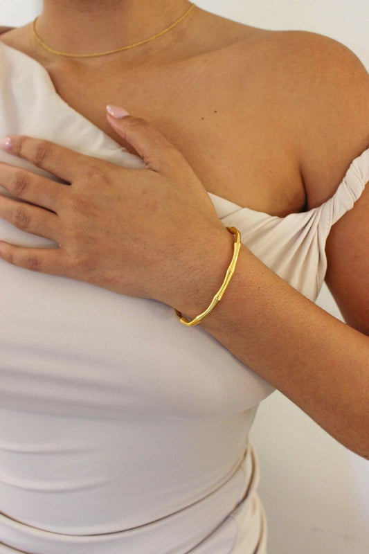 Gold Bamboo Bangle